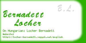 bernadett locher business card